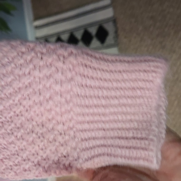 LAUREN RALPH LAUREN Pink Mock Neck Cable Knit Pattern Sweater Sz XL cottagecore - Picture 6 of 12